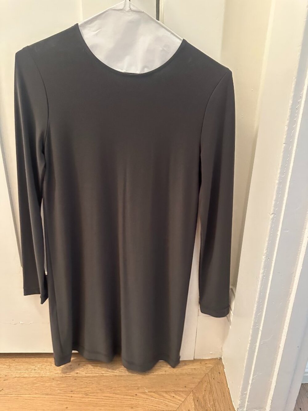 KamaliKulture by Norma Kamali Charcoal Grey Long Sleeve Mini Dress - XS